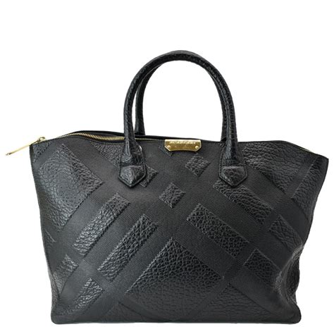 burberry check embossed handbag